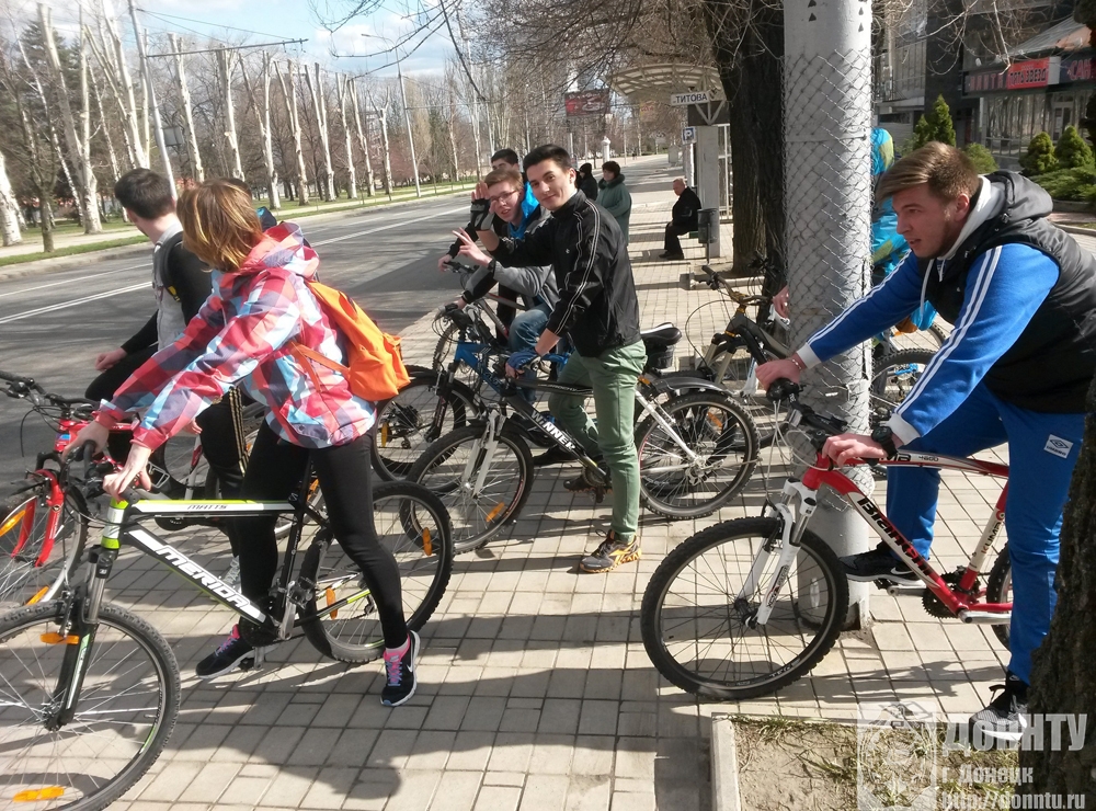 Участники велопробега