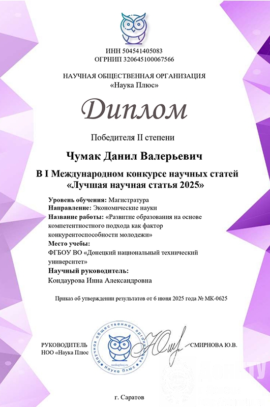 Чумак Данил Валерьевич