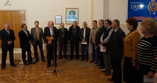 Команда создателей маятника Фуко и организаторы мероприятия
