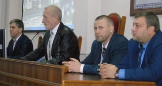 Слева направо: С. В. Шлепнёв, К. Н. Маренич, М. Н. Мягков, Е. В. Железняк